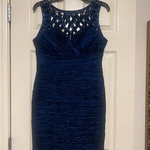 Chic Midnight Blue Sleeveless Dress